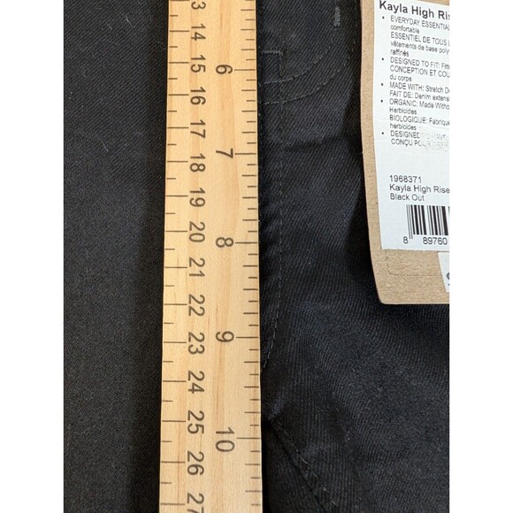 Prana Women's Jeans Kayla High Rise Oganic Cotton Black Out Size 6 28x32 NWT - Picture 8 of 14